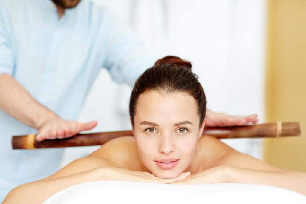 Warm bamboo massage at Body Balance Massage and Float in American Fork, UT